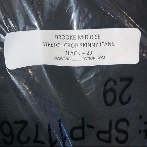 VICI Black Brooke High Rise Stretch Crop Skinny Jeans size 29 New with tags - Picture 8 of 11